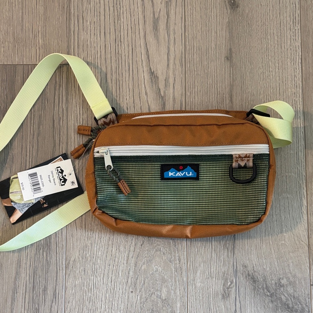 KAVU Brown and Green Belt Bag